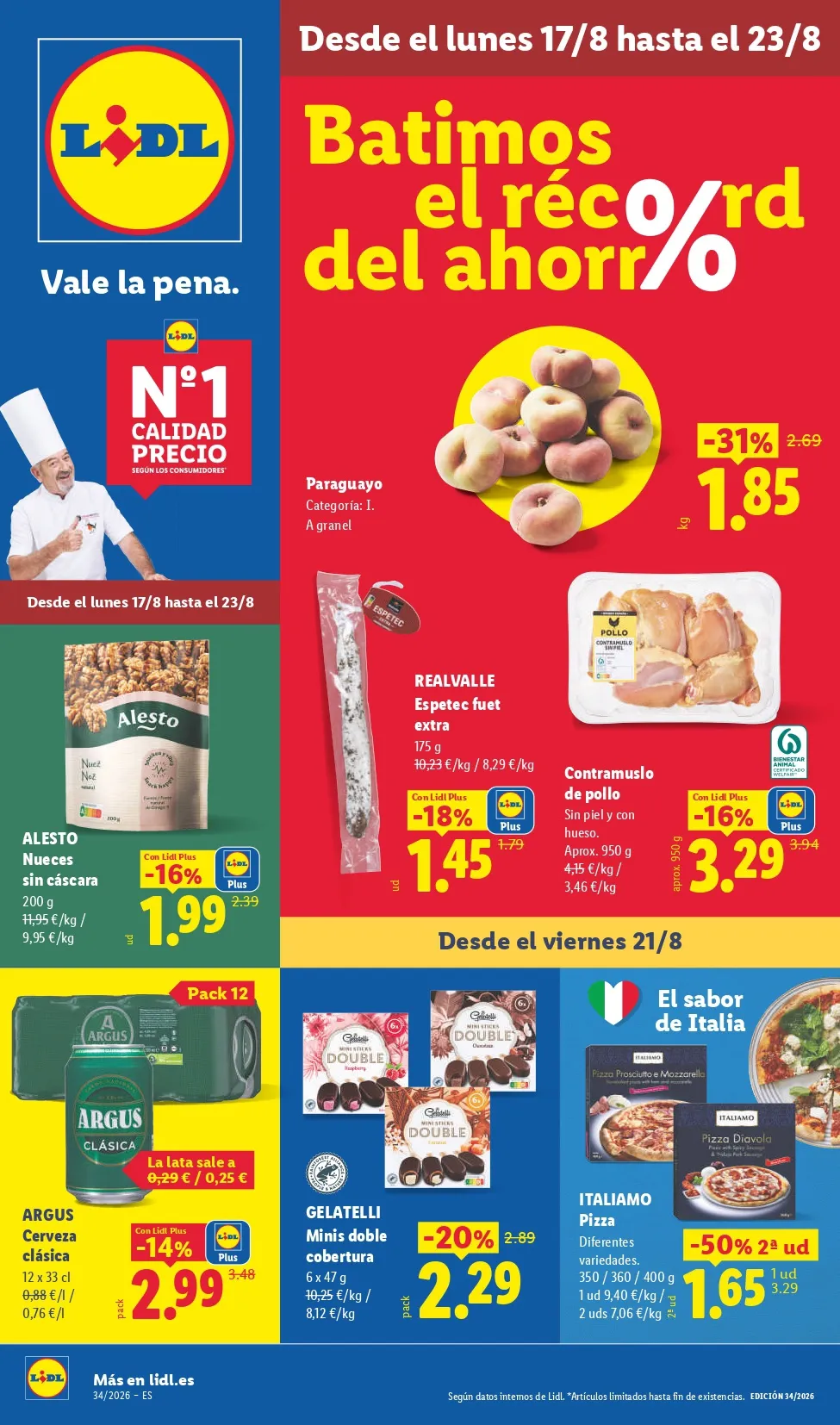 Folleto Lidl Del 17/08/2026 Al 23/08/2026 - Imagen 1 Folleto Lidl 17/08 - 23/08