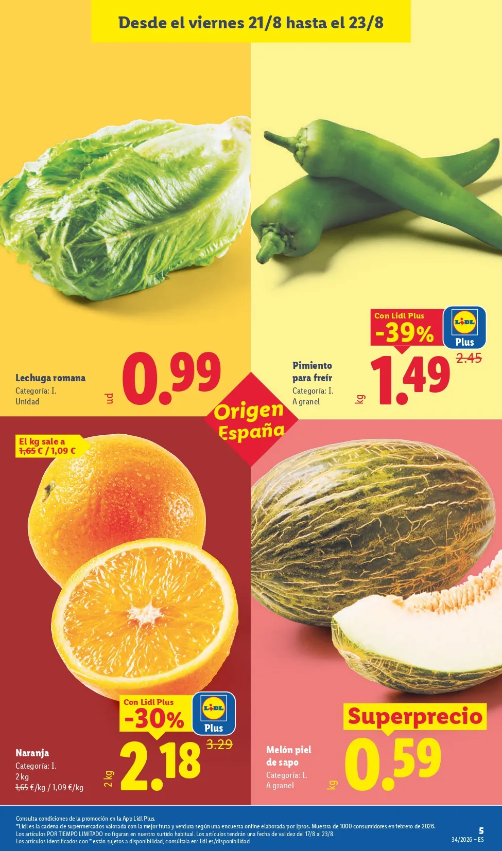 Folleto Lidl 17/08 - 23/08