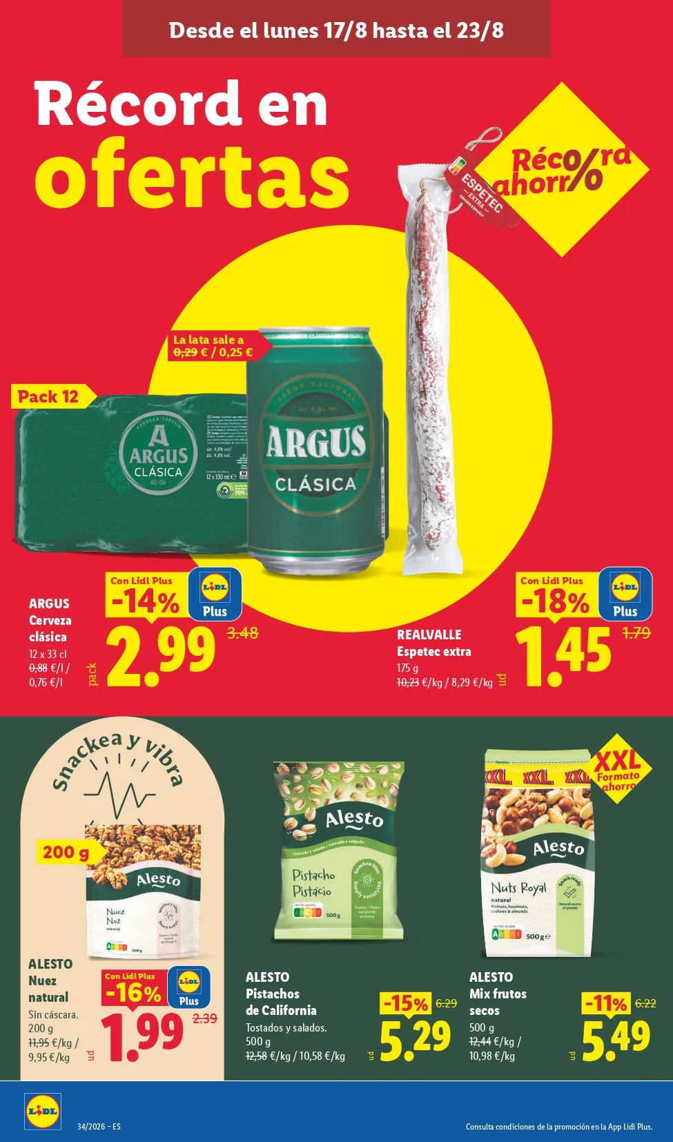 Folleto Lidl 17/08 - 23/08
