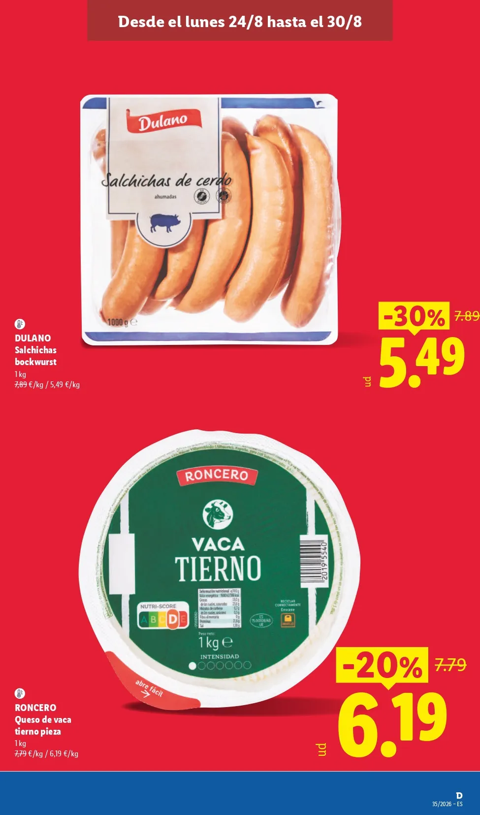 Folleto Lidl 24/08 - 30/08